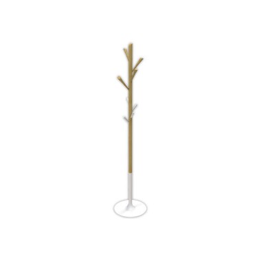 Portemanteau Tree bois/blanc 8 patères  - Fiducial