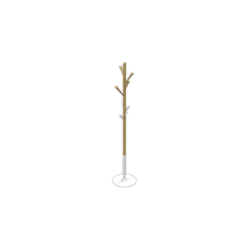 Portemanteau Tree bois/blanc 8 patères  - Fiducial