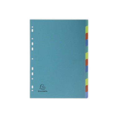 Jeu d'intercalaires Forever EXA PP recyclé pour format A4 - 12 touches  - Fiducial