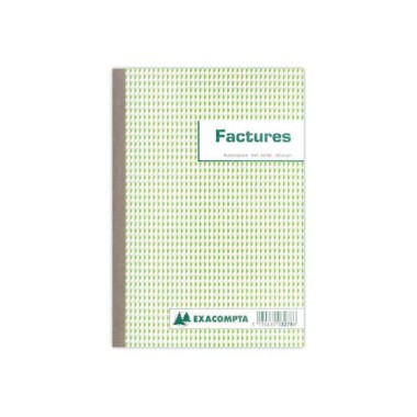 Manifold autocopiant Factures mention TVA 21x14,8cm Foliotage 50/2  - Fiducial