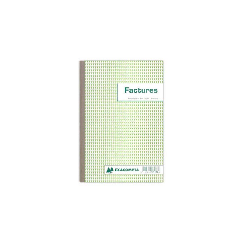 Manifold autocopiant Factures mention TVA 21x14,8cm Foliotage 50/2  - Fiducial
