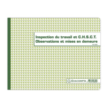 Piqûre inspection du travail et du C.S.E. - 24x32 cm - 16 pages  - Fiducial