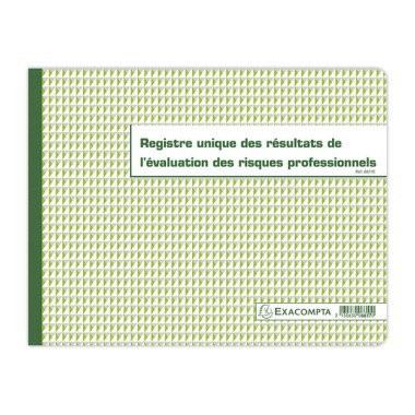 Registre d'évalutation des risques professionnel - 24x32 cm - 60 pages  - Fiducial