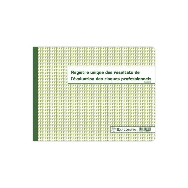 Registre d'évalutation des risques professionnel - 24x32 cm - 60 pages  - Fiducial