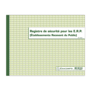 Registre de sécurité pour les ERP - 24x32 cm - 32 pages  - Fiducial