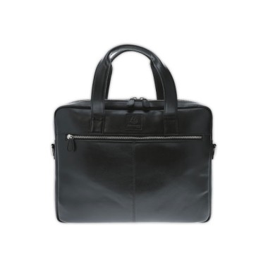 Sacoche ordinateur Exactive en cuir noir 15.6"  - Fiducial