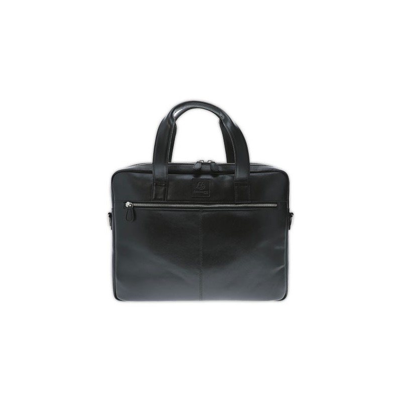 Sacoche ordinateur Exactive en cuir noir 15.6"  - Fiducial