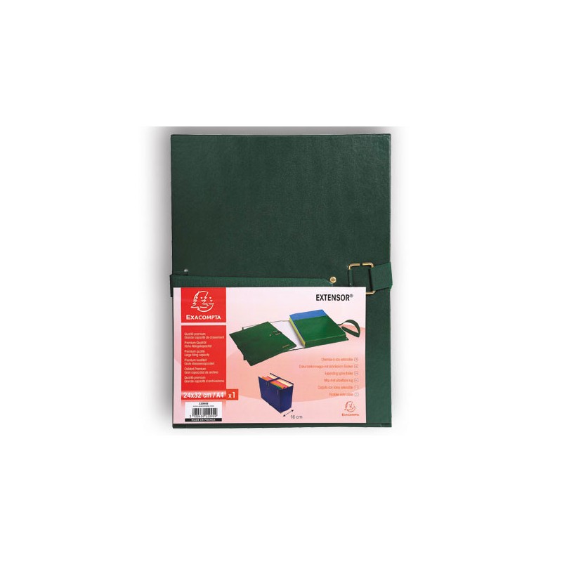 Chemise à sangle EXACOMPTA Extensor-vert - largeur max 16 cm  - Fiducial