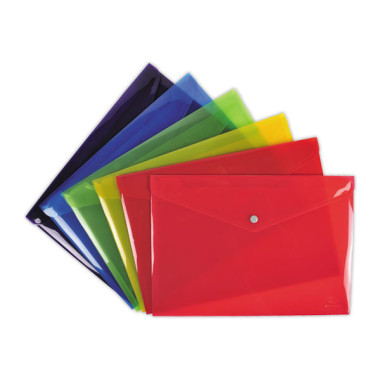 Pochettes pression Iderama PP A4 assorties  x30 - Fiducial