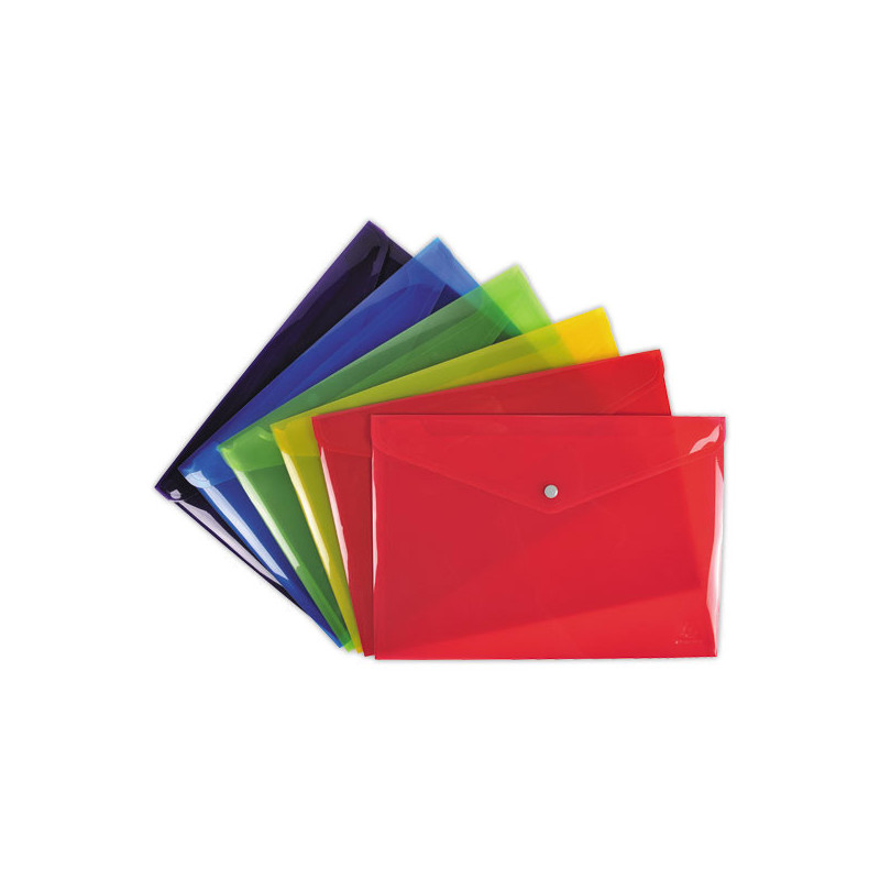 Pochettes pression Iderama PP A4 assorties  x30 - Fiducial