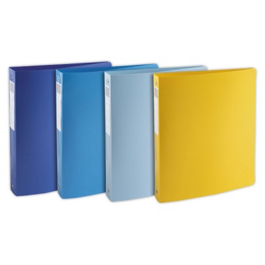 Classeur 4 anneaux 3 cm PP recyclé BeeBlue - Assortis  x4 - Fiducial