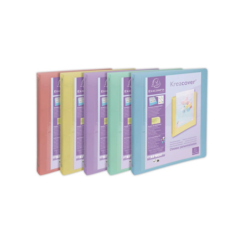 Classeurs personnalisables Kreacover-Dos 4 cm - Coloris assortis  - Fiducial