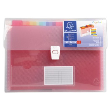 Trieur valisette polypropylène 13 compartiments 33X25 CRYSTAL  - Fiducial