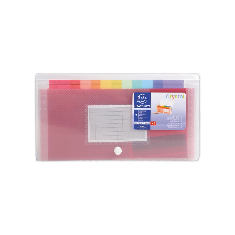 Trieur pocket PP 7 compartiments 14x26CRYSTAL  - Fiducial