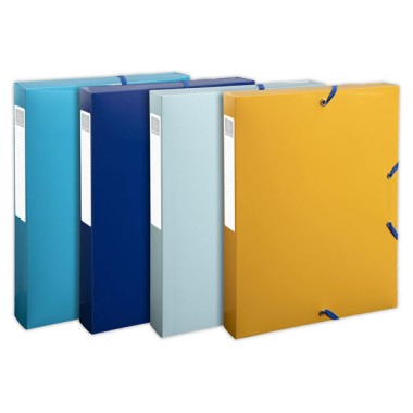 Boîte de classement PP recyclé BeeBluedos dos 4 cm - Assortis  - Fiducial