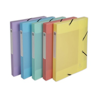 Boîte classement A4 - D 25mm PP Chromaline Pastel - Couleurs assortis  - Fiducial