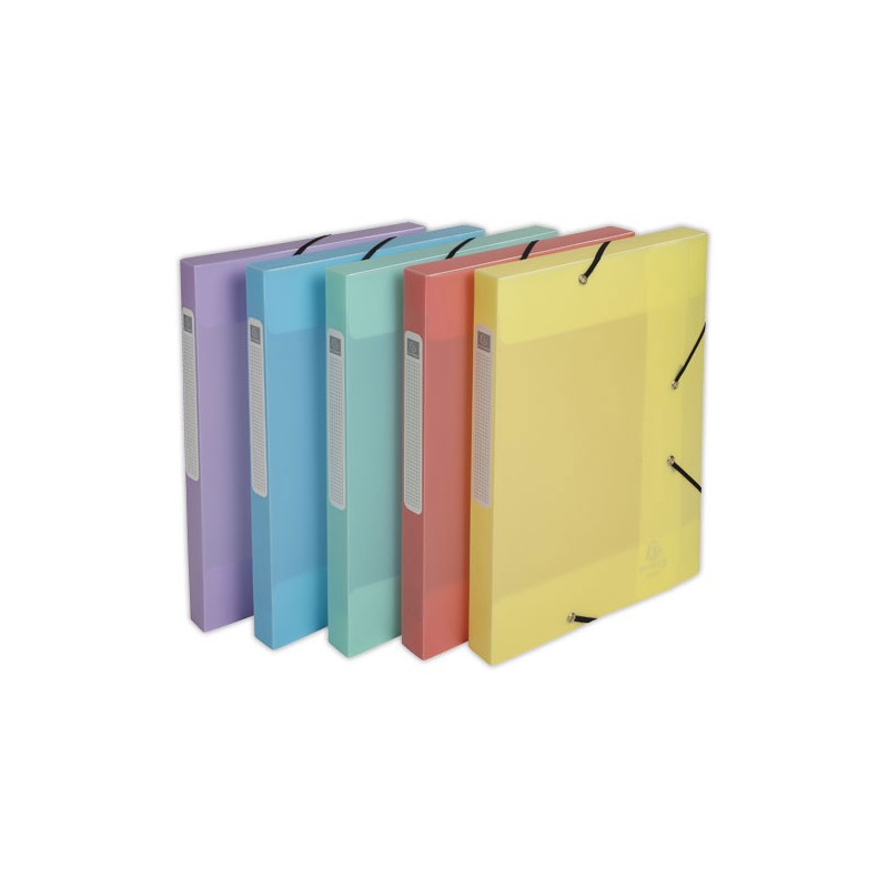 Boîte classement A4 - D 25mm PP Chromaline Pastel - Couleurs assortis  - Fiducial