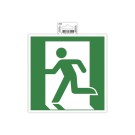 Panneau adhésif évacuation gauche 20 cm - Vert  - Fiducial