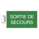 Panneau adhésif Sortie de Secours 20 cm - Vert  - Fiducial
