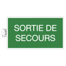 Panneau adhésif Issue de Secours 35 cm - Vert  - Fiducial