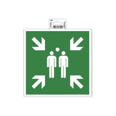 Panneau adhésif Point de rassemblement20 cm - Vert  - Fiducial