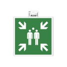 Panneau adhésif Point de rassemblement20 cm - Vert  - Fiducial