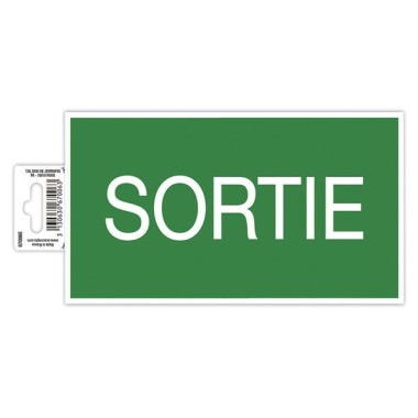 Panneau adhésif Sortie 20 cm - Vert  - Fiducial