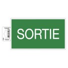 Panneau adhésif Sortie 20 cm - Vert  - Fiducial