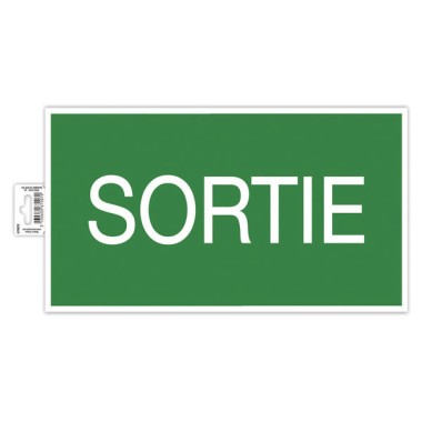 Panneau adhésif Sortie 35 cm - vert  - Fiducial