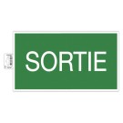 Panneau adhésif Sortie 35 cm - vert  - Fiducial