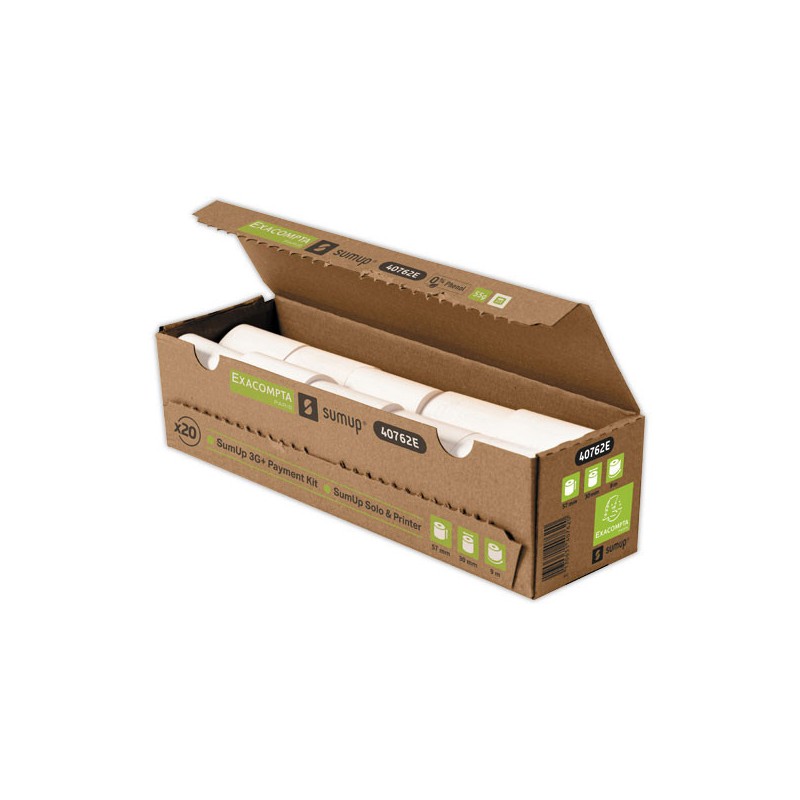 bobines thermiques 57x30mm - 9m - SumUp - 55g/m2  x20 - Fiducial