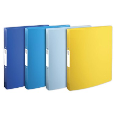 Classeur 2 anneaux 3cm PP recyclé BeeBlue - A4 Maxi - Assortis  x4 - Fiducial