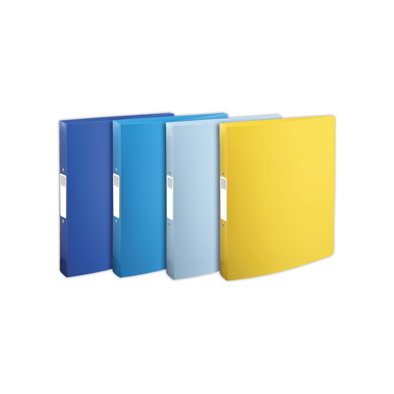 Classeur 2 anneaux 3cm PP recyclé BeeBlue - A4 Maxi - Assortis  x4 - Fiducial