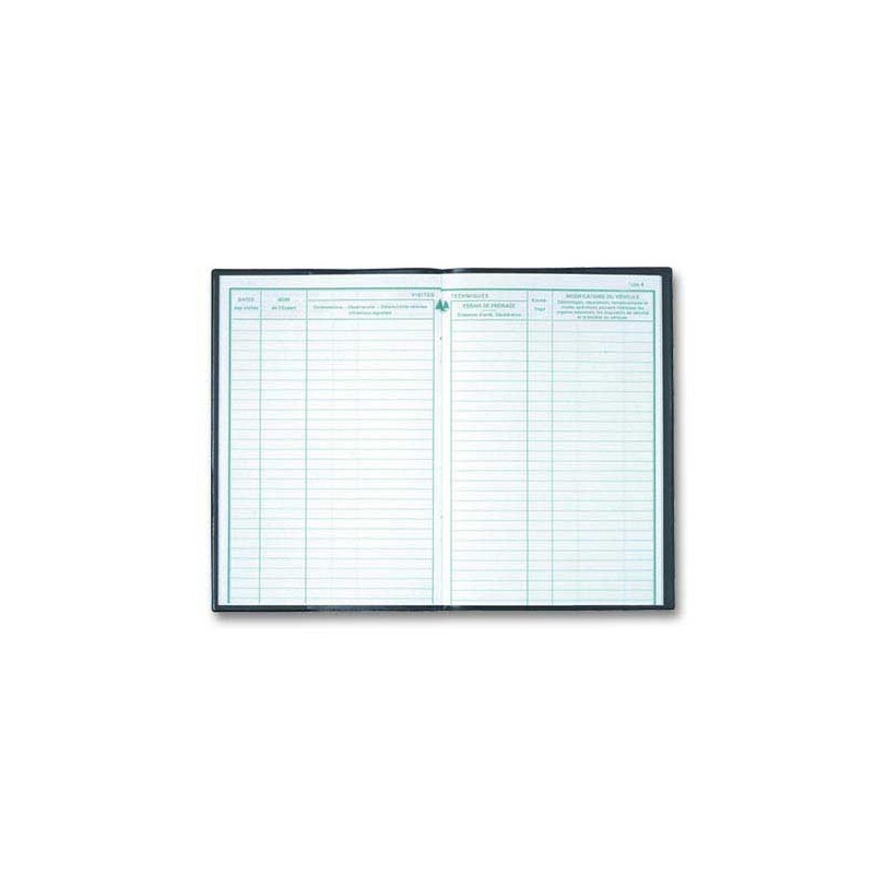 Carnet d'entretien pour véhicule, 12 folios ouverts  - Fiducial
