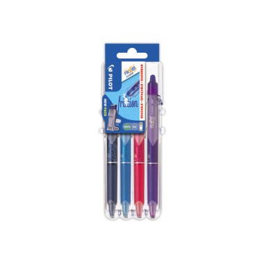 Stylo-billes gel effaçables PILOT Frixion Ball - assortis  x4 - Fiducial