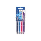 Stylo-billes gel effaçables PILOT Frixion Ball - assortis  x4 - Fiducial