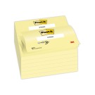 Notes repositionnables ZNotes 76x127 mm jaune, 100 feuilles  x12 - Fiducial