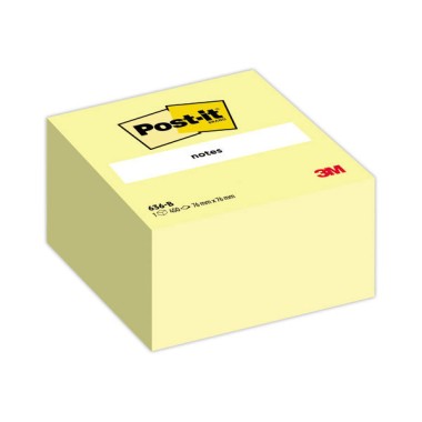 Cube Post-it® jaune, 76 x 76 mm, 450 f.  - Fiducial