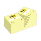Notes repositionnables Post It 76 x 76mm, jaune pastel  - Fiducial