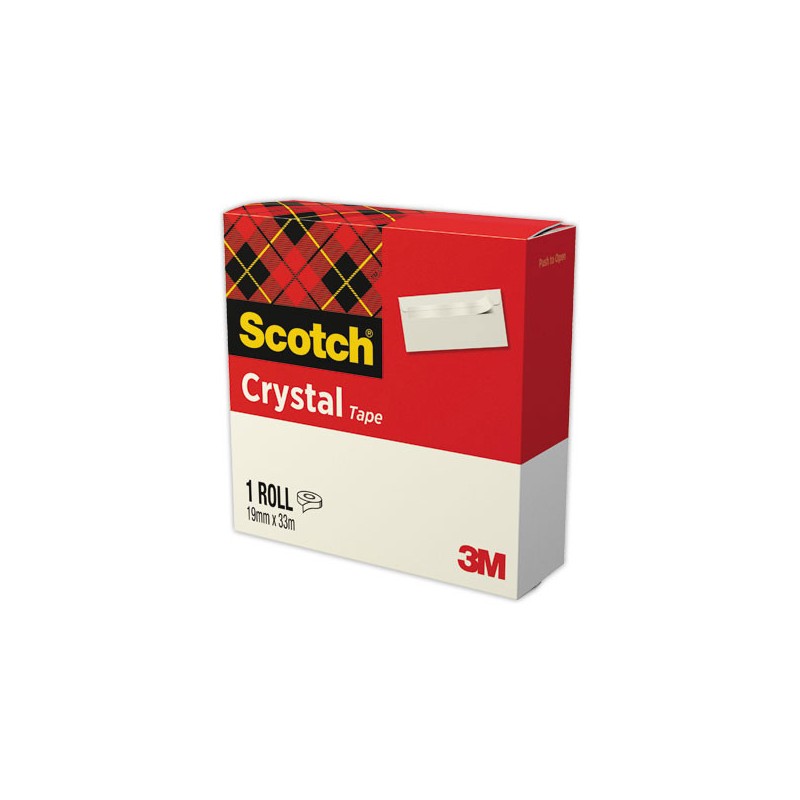 Adhésif transparent SCOTCH Crystal - 33 m x 19 mm  - Fiducial