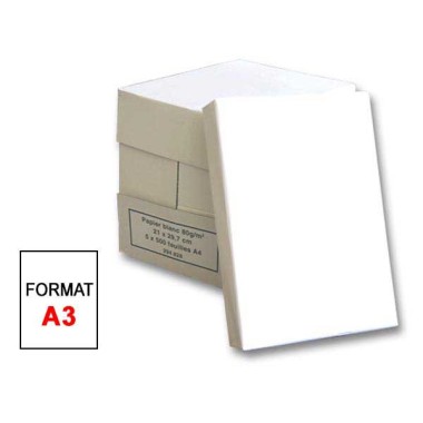 Ramettes de papier blanc 500 feuilles A3 - 80g  x5 - Fiducial