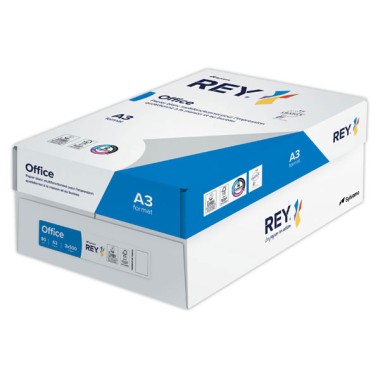 Ramettes 500 feuilles papier A3 80g très blanc REY Office  x5 - Fiducial