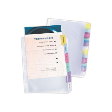 Jeu d'intercalaires pochettes Oxford 6p PP8/100  - Fiducial