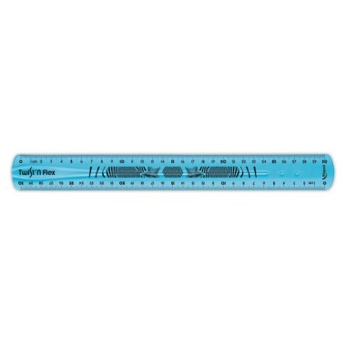 Règle de bureau double plate en plastique souple et résistant - 30 cm  - Fiducial