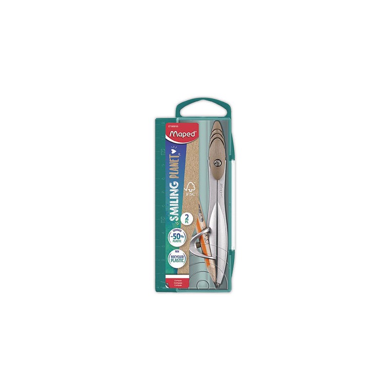 Coffret compas bague SMILING PLANET enbois FSC  - Fiducial