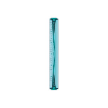 Règle plate 30 cm - INCASSABLE, coloris assortis bleu ou vert  - Fiducial