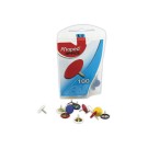 Punaises gainées couleurs assorties diam. 9mm  x100 - Fiducial