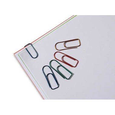 Trombones couleur métal 32 mm  x100 - Fiducial