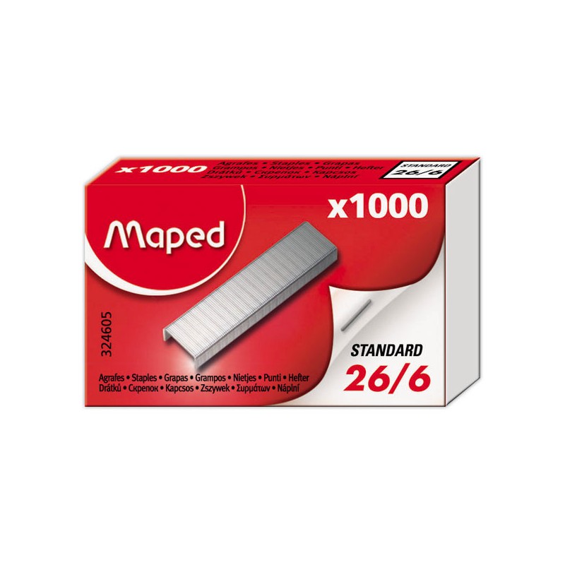 Agrafes MAPED 26/6  x1000 - Fiducial
