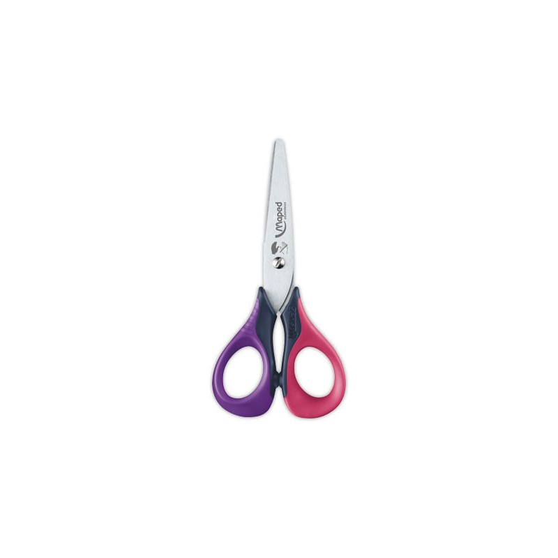 Ciseaux SENSOFT GAUCHER 13 cm, ann souples, assortis, présentoir  - Fiducial